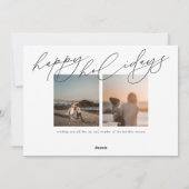 現代の地球の平和 大きな写真 宗教的 シーズンカード (裏面)