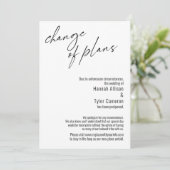 現代の変更 プラン延期 結婚カード 招待状 (スタンド正面)