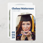 現代の大学卒業パーティー招待状 招待状 (正面/裏面)