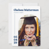 現代の大学卒業パーティー招待状 招待状 (正面)