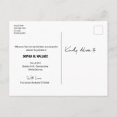 現代の大学卒業生のためのスクリプトカスタムフォト 案内ポストカード (裏面)