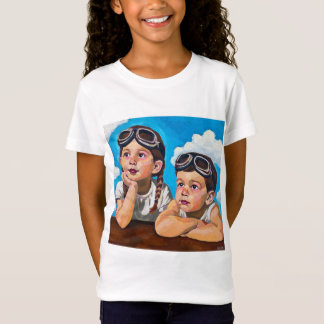 現代の天使の絵 - レンブラント風の芸術 Tシャツ