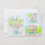 現代の子供の写真コラージュ サンキューカード (正面)