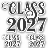 現代の学校のクラス 年度 セット 3 シール (正面)