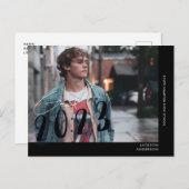 現代の学生 カジュアル フォト 卒業 ブラック ポストカード (正面/裏面)