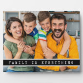 現代の家族の写真 ファミリーはすべて 引用 フォトプラーク (正面)