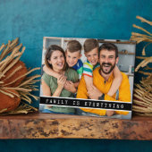 現代の家族の写真 ファミリーはすべて 引用 フォトプラーク (側面)