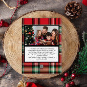 現代の幸せと喜びに満ちた赤と黒のチェック柄 箔シーズンカード