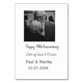 現代の幸せな40周年記念 - 名前、日付、写真を追加 テーブルナンバー