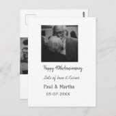 現代の幸せな40周年記念 - 名前、日付、写真を追加 ポストカード (正面/裏面)