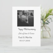 現代の幸せな40周年記念 - 名前 日付 写真を追加 招待状 (スタンド正面)