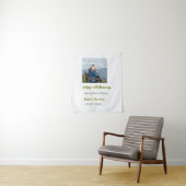 現代の幸せな50周年おめでとう - 名前 - 日付 - 写真を追加 タペストリー (インサイチュ)