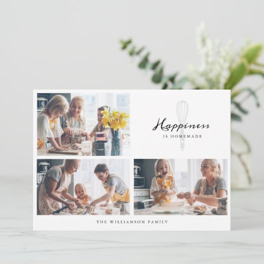 現代の幸せは手作りのパン屋さんのウィスク写真 シーズンカード (スタンド正面)