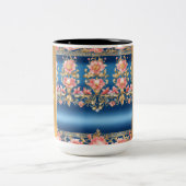 現代の幾何学的なマグカップ – 現代のセラミックのドリンク ツートーンマグカップ (中央)