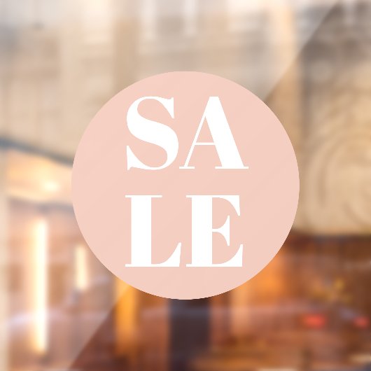 現代の店舗窓口 販売 パステルピンク ウィンドウサイン (シート2)