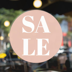 現代の店舗窓口 販売 パステルピンク ウィンドウサイン