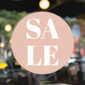 現代の店舗窓口 販売 パステルピンク ウィンドウサイン