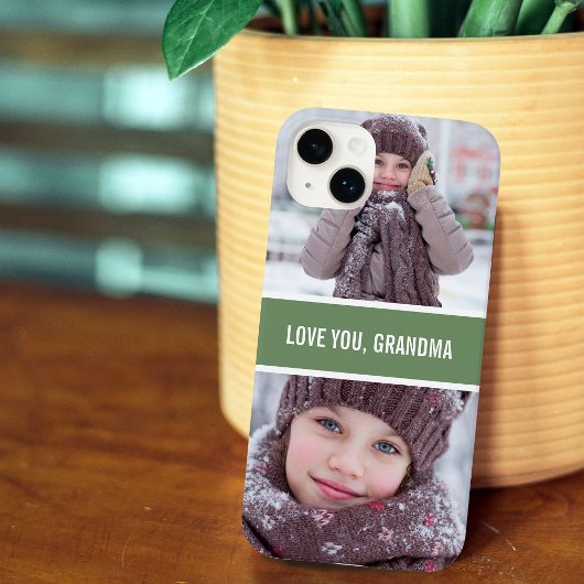 現代の愛するおばあちゃん2 写真 グリーン Case-Mate iPhoneケース