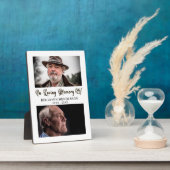 現代の愛する記憶に 2 枚の写真 フォトプラーク (側面)