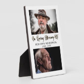 現代の愛する記憶に 2 枚の写真 フォトプラーク (側面)