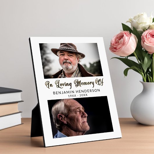 現代の愛する記憶に 2 枚の写真 フォトプラーク