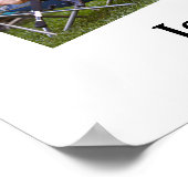 現代の愛する記憶に 4枚の写真の葬儀記念ポスター ポスター (角)