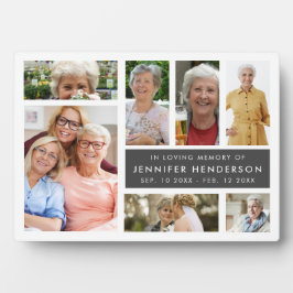 現代の愛する記憶の写真コラージュ フォトプラーク