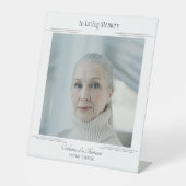 現代の愛する記憶 追悼式ペデスタル看板 台座サイン (正面)