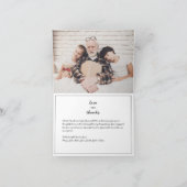 現代の愛と感謝 7枚の写真を使ったお悔やみ/追悼カード サンキューカード (内部)