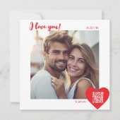 現代の愛を伝えよう。バレンタインデーの写真であなたのラブソング シーズンカード (正面)