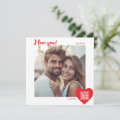 現代の愛を伝えよう。バレンタインデーの写真をあなたの特別な曲と共に シーズンカード (スタンド正面)