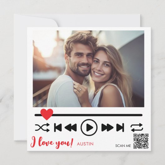 現代の愛を伝えよう。バレンタインデーの写真 シーズンカード (正面)