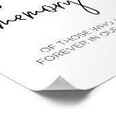 現代の愛を込めた結婚記念碑看板 ポスター (角)