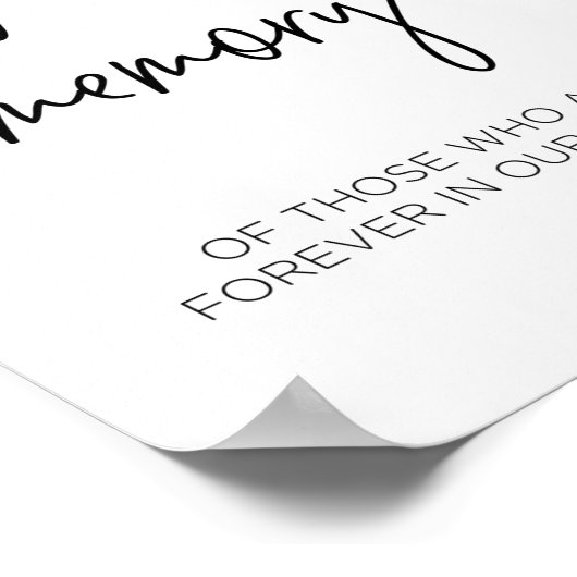 現代の愛を込めた結婚記念碑看板 ポスター (角)