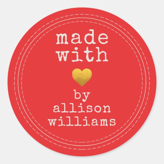 現代の愛を込めて オーダーメイド ネーム ラウンドシール (正面)