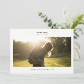 現代の感謝の名言 | 家族写真 ミニマル主義 シーズンカード (スタンド正面)