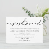 現代の手書きで延期された結婚のお知らせ 招待状 (スタンド正面)