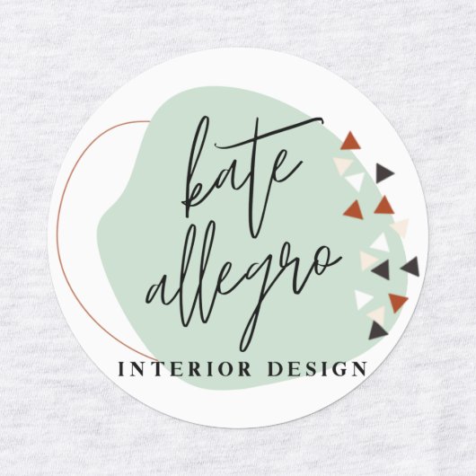 現代の抽象図形カスタムメイド会社のロゴ ラベル (デザイン1)