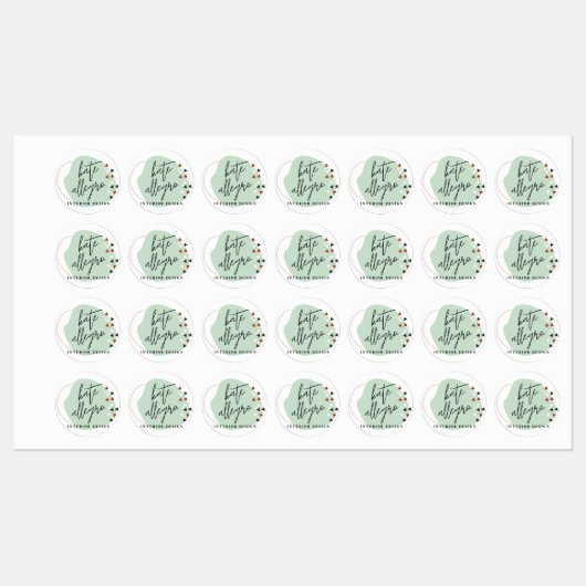 現代の抽象図形カスタムメイド会社のロゴ ラベル (シート)