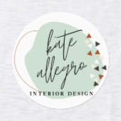 現代の抽象図形カスタムメイド会社のロゴ ラベル (デザイン2)