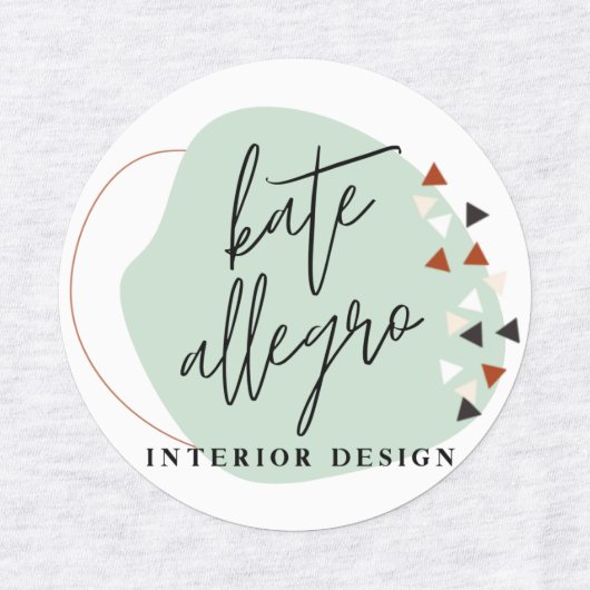 現代の抽象図形カスタムメイド会社のロゴ ラベル (デザイン2)