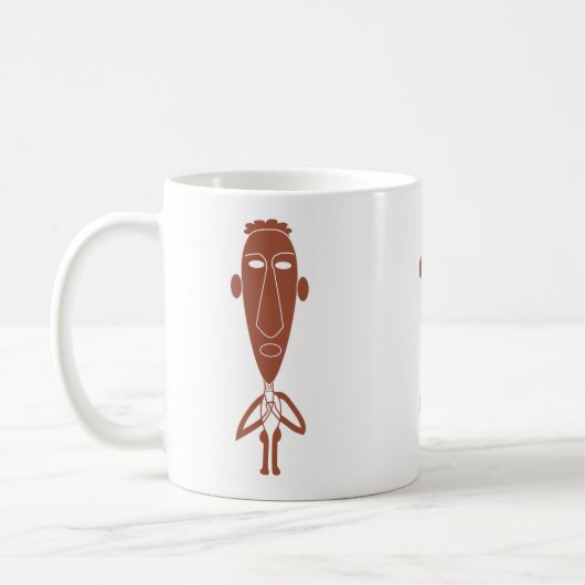 現代の抽象的なシルエット コーヒーマグカップ (左)