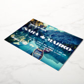 現代の文字体裁 |マウンテンズレイク 箔招待状 (回転した状態)