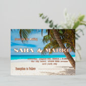 現代の文字体裁 |ミニマル結婚リスト 箔招待状 (立ち正面)