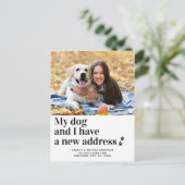 現代の新住所お知らせペット写真引越し ポストカード (スタンド正面)