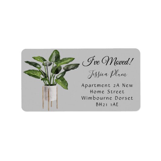 現代の新住所ラベル ラベル (正面)