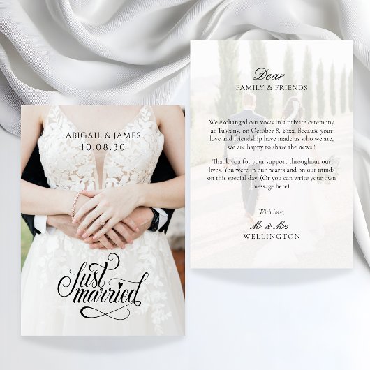 現代の新婚写真 案内状