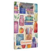 現代の新学期文具のオシャレなパターン名 クリップボード (右)