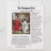 現代の新聞で発表する結婚報告 招待状 (裏面)