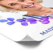 現代の植物写真追悼ゲストブック葬儀 ポスター (角)